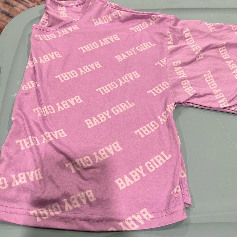 Girls sleep set (crop top and biker short)
